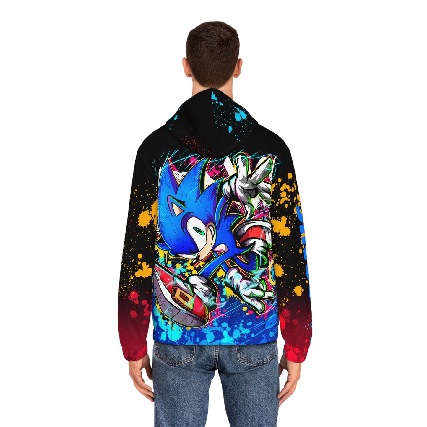 Blue Blur all over print hoodie