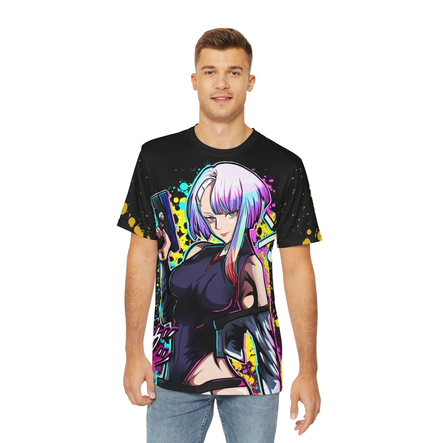 Cyber lady all over print shirt