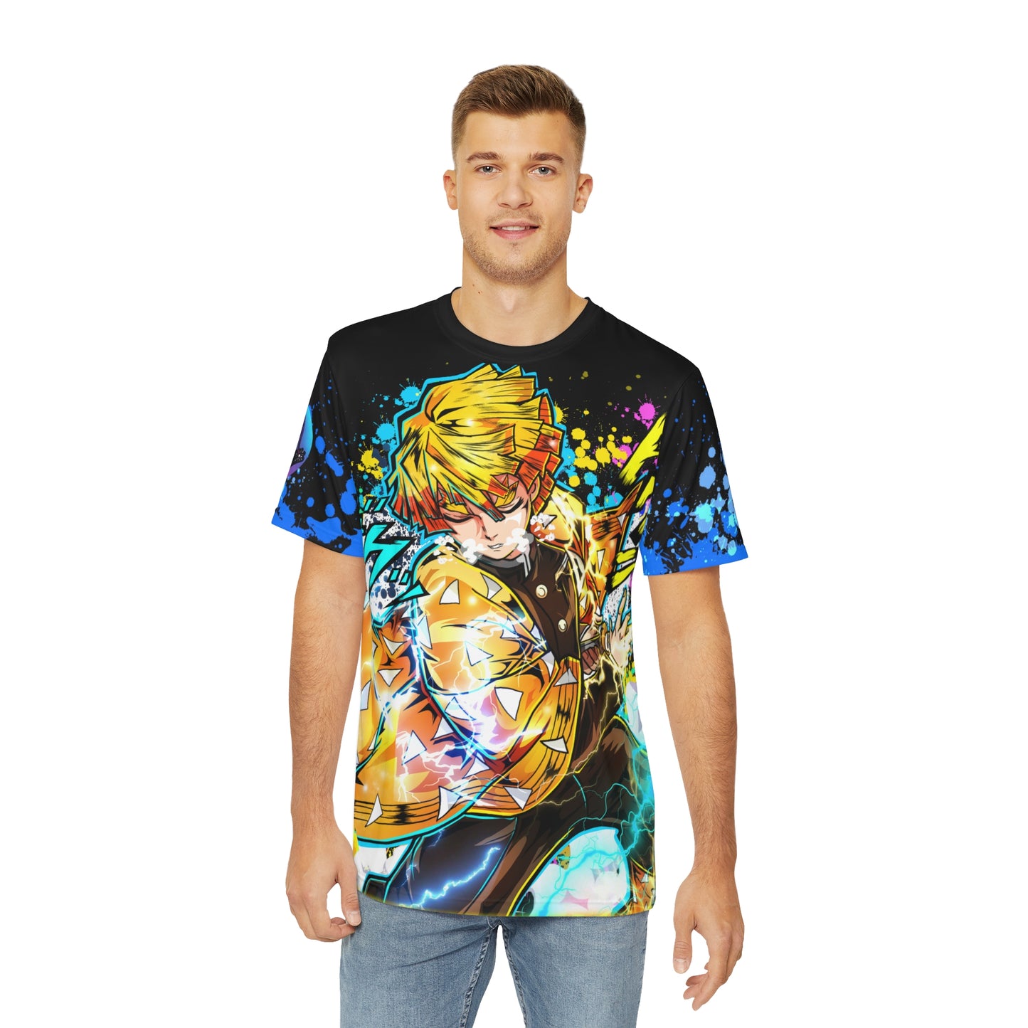 Thunder clap all over print shirt