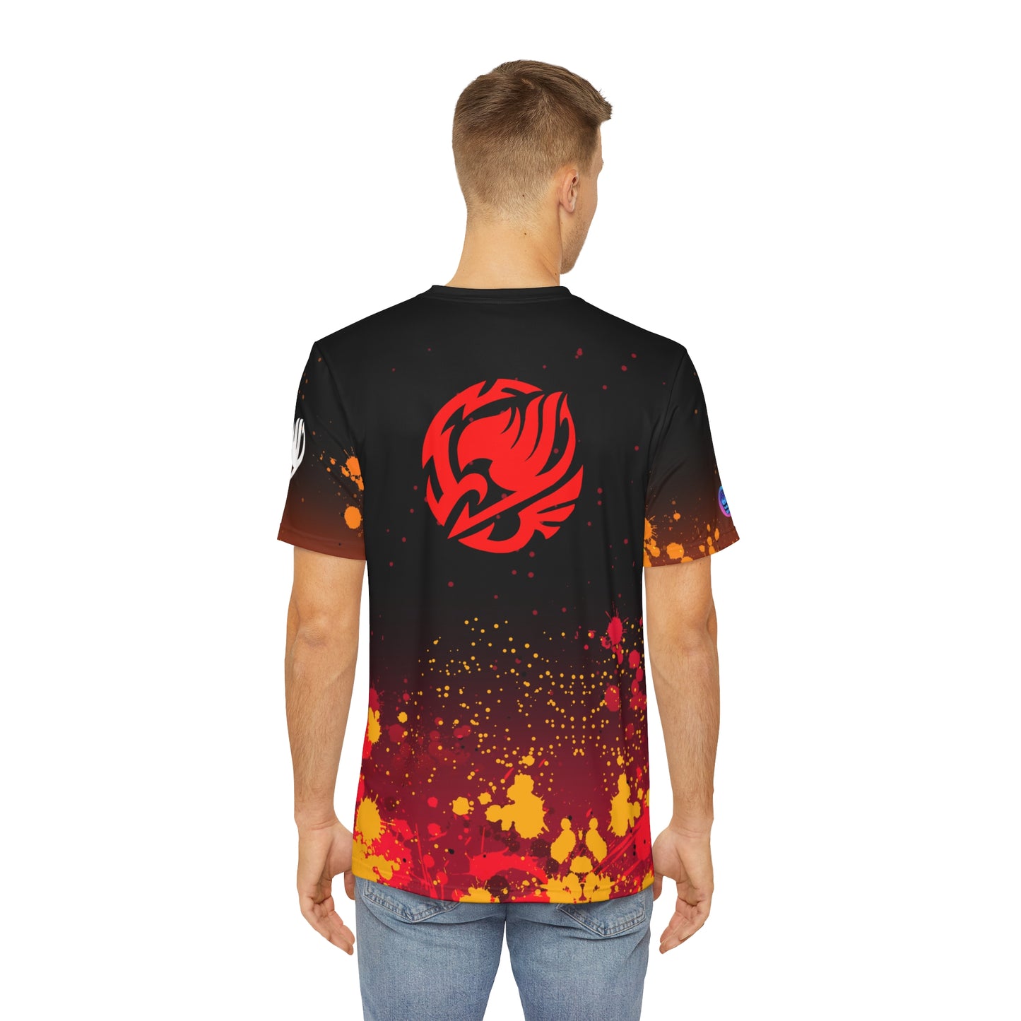Fire god all over print shirt