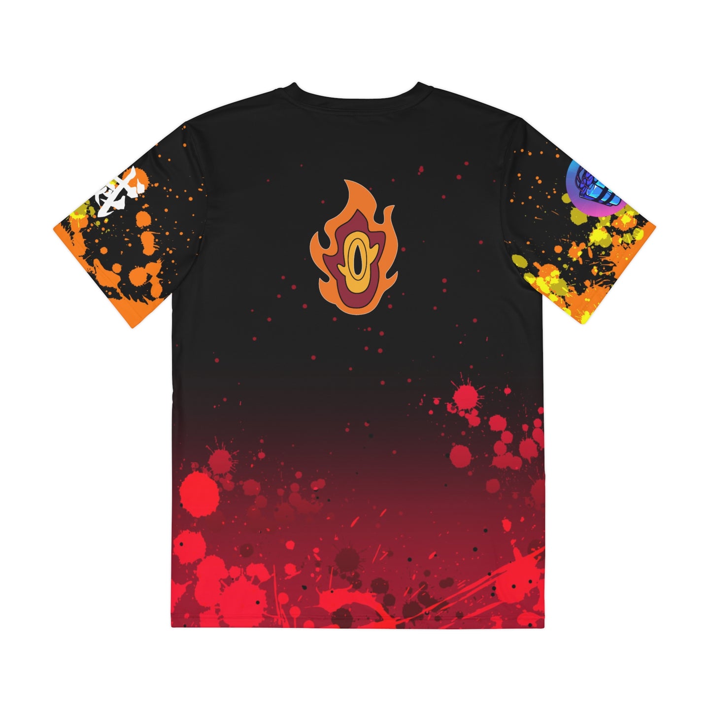 Heart a blaze all over print shirt