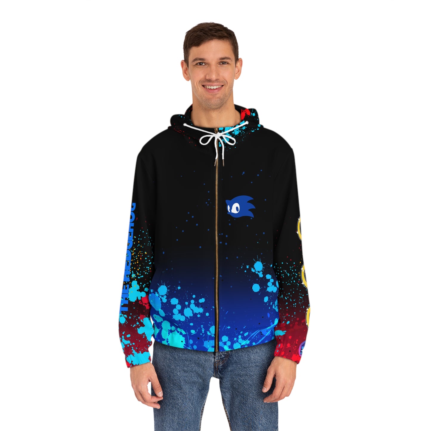 Blue Blur all over print hoodie