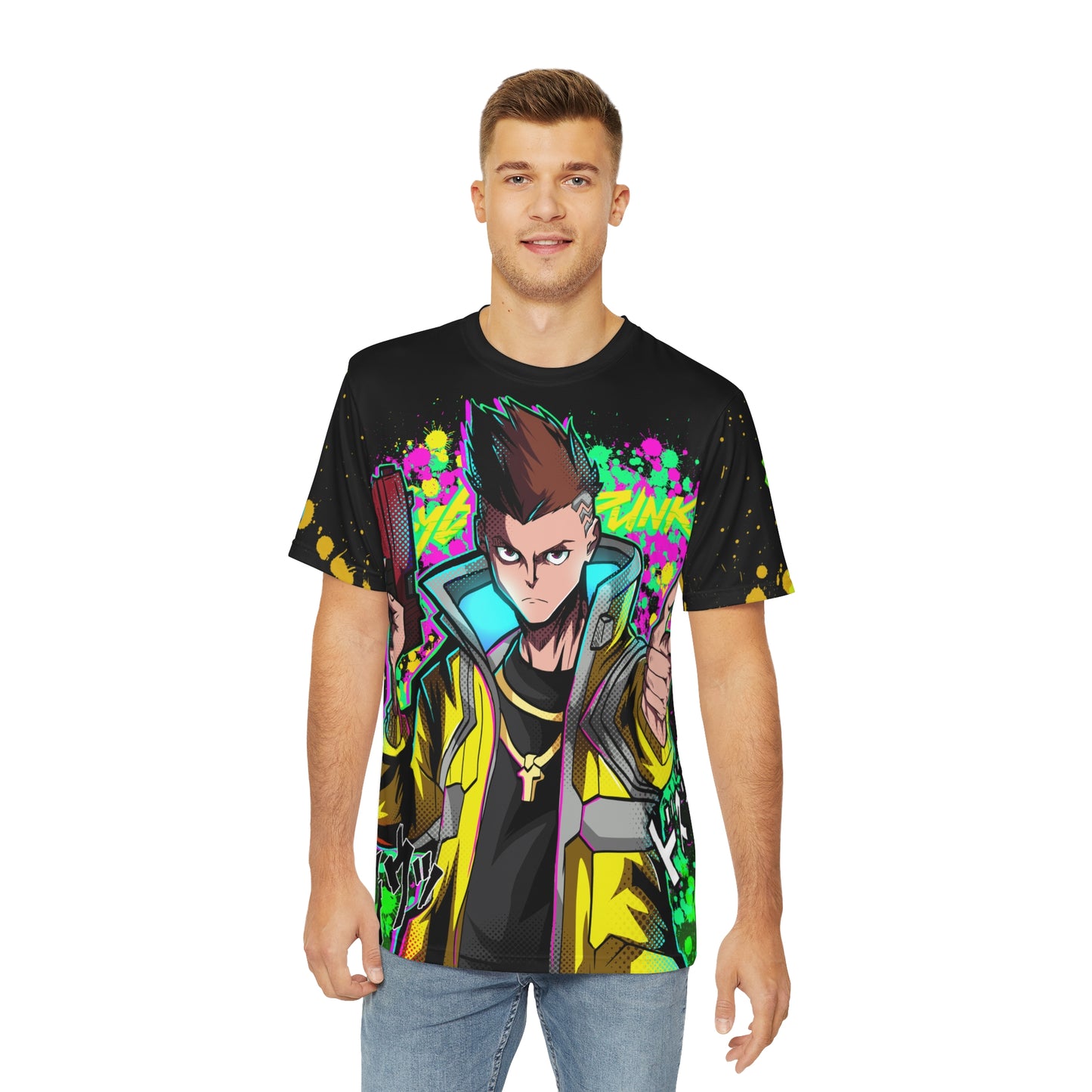 Cyber hero all over print shirt