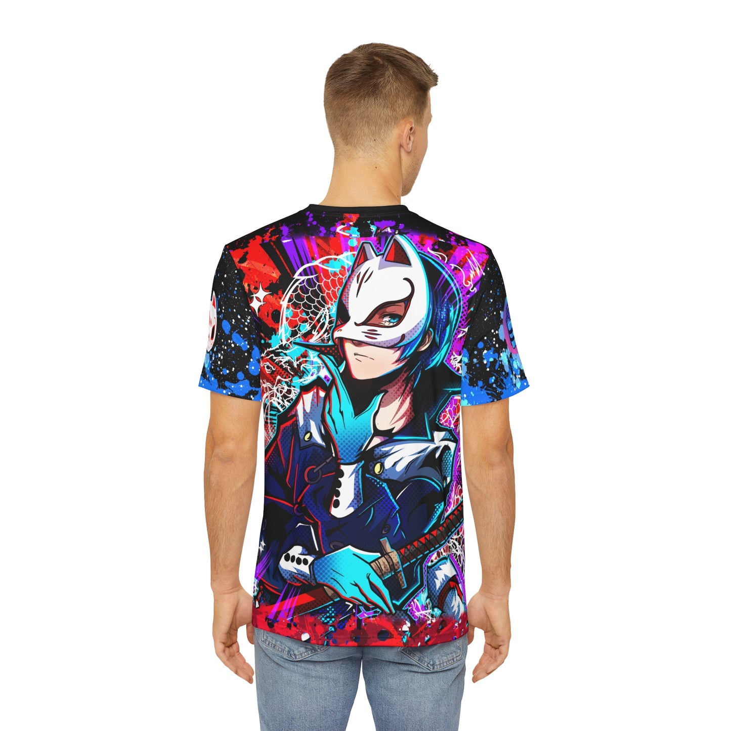 Masked Fox all over print shirt