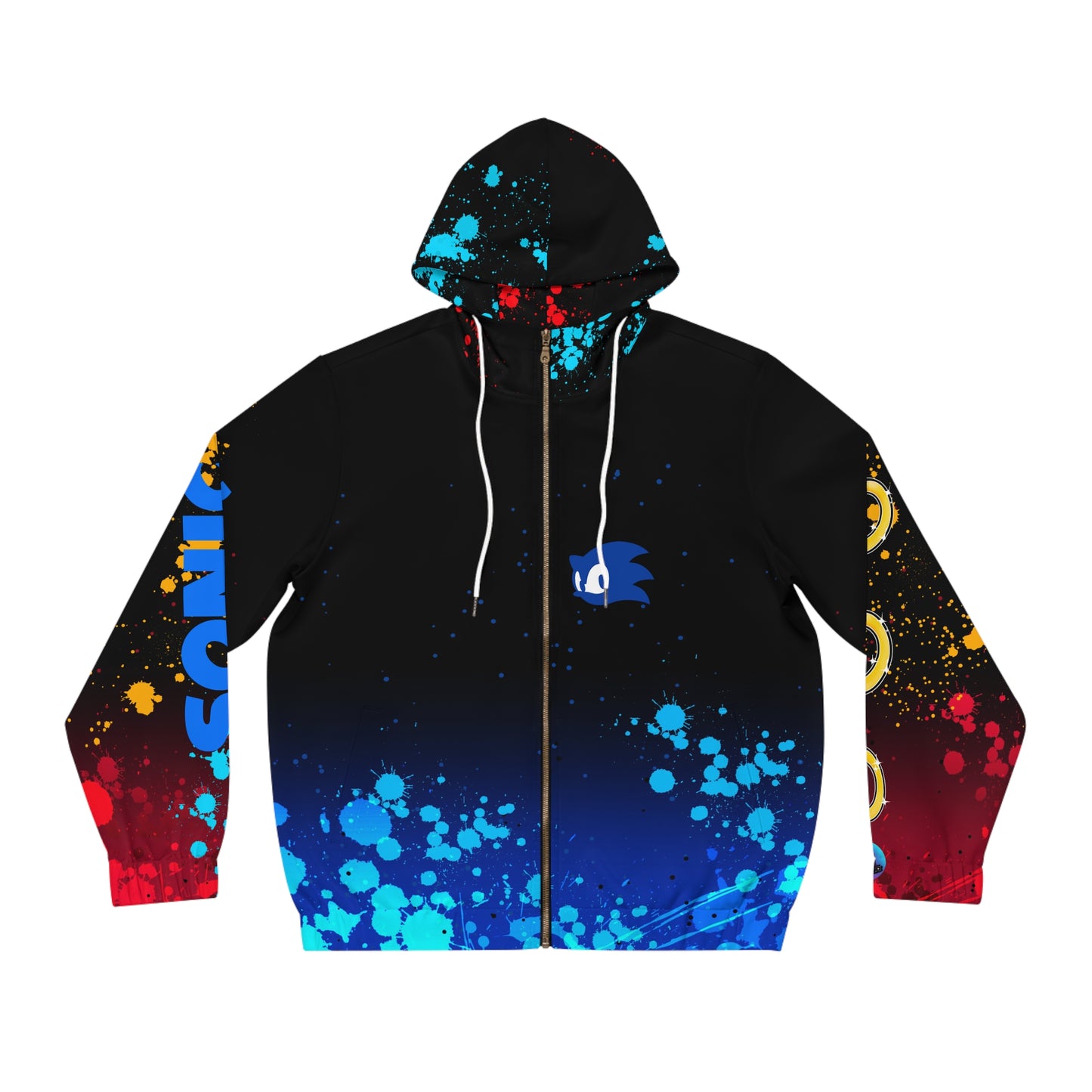 Blue Blur all over print hoodie