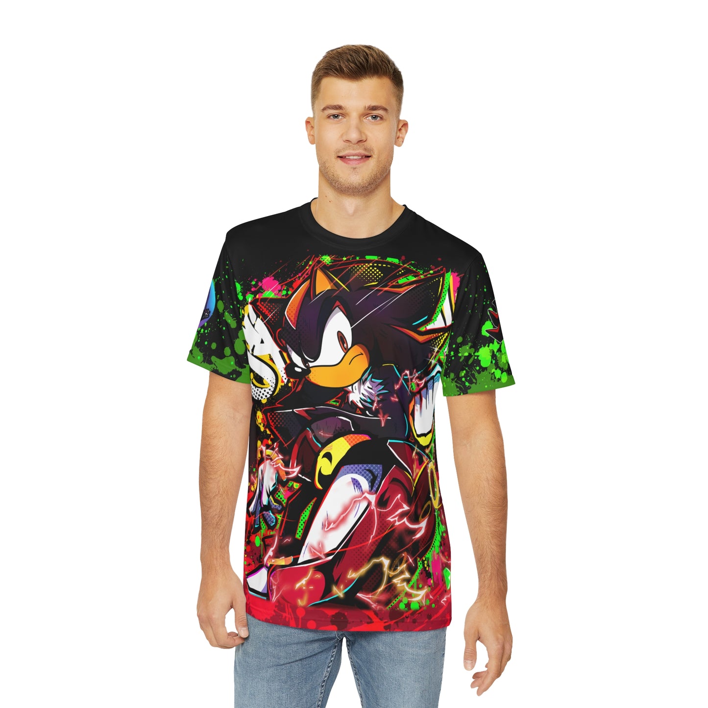 Black Blur all over print shirt