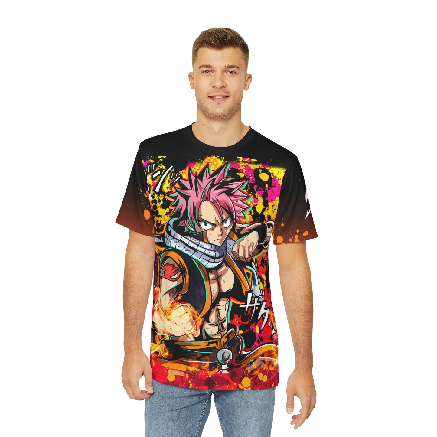 Fire god all over print shirt