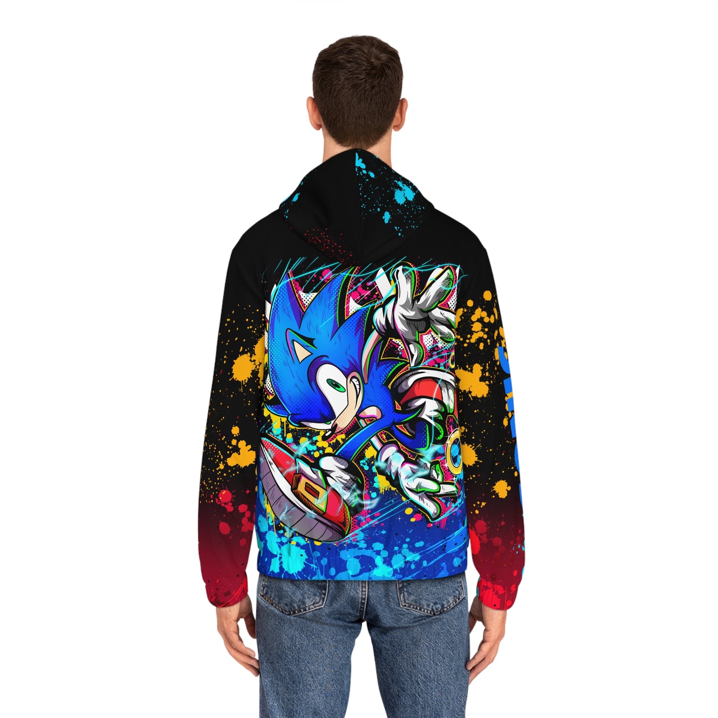 Blue Blur all over print hoodie