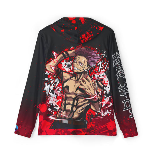 Demon finger all over print hoodie