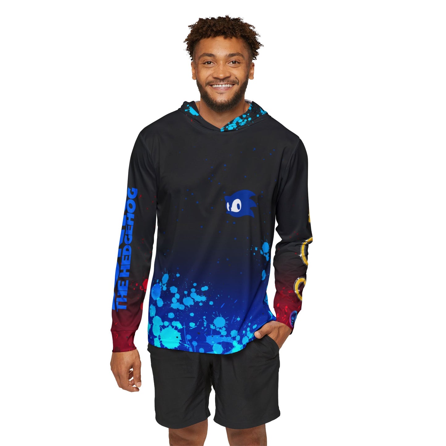 Blue Blur all over print hoodie