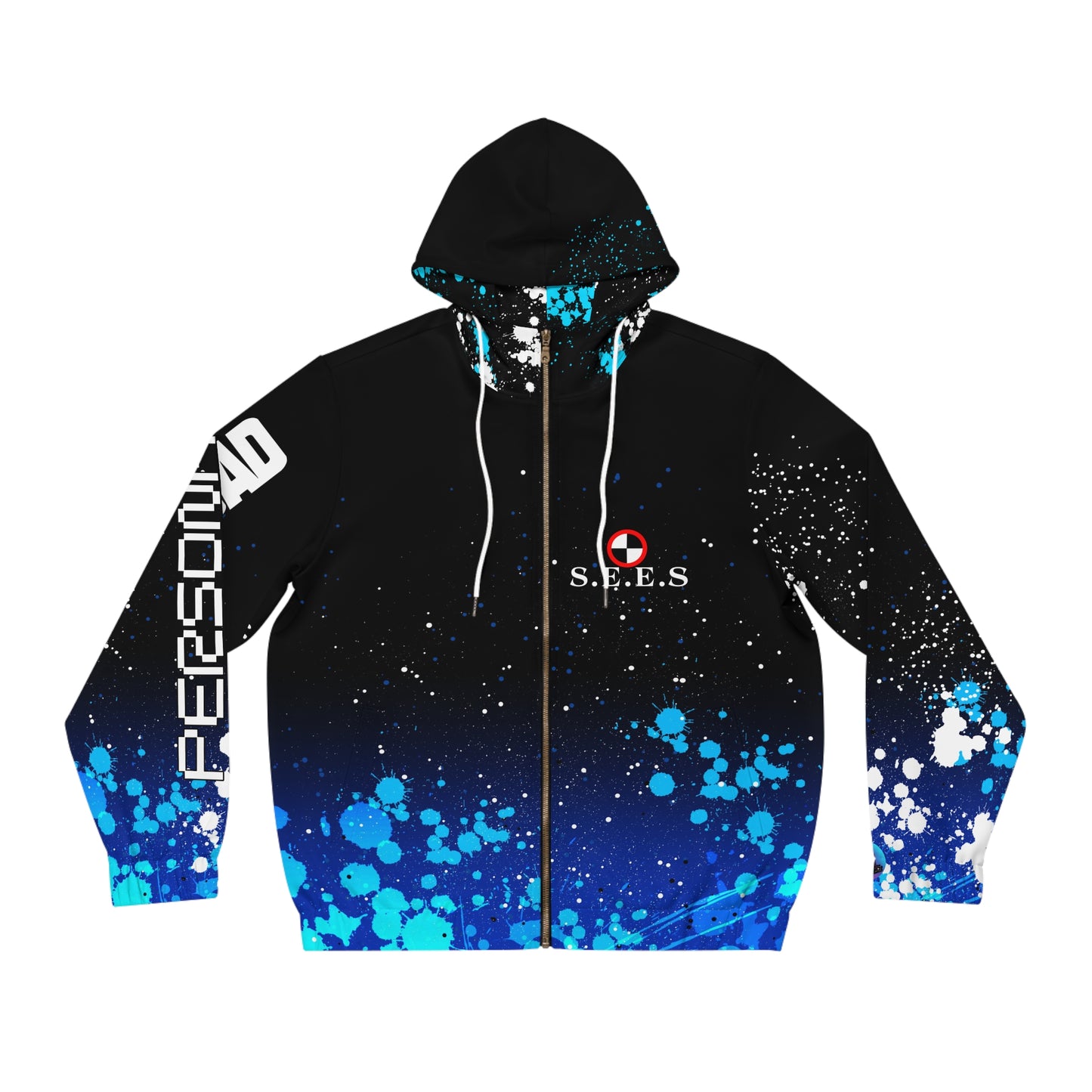 No fear all over print hoodie