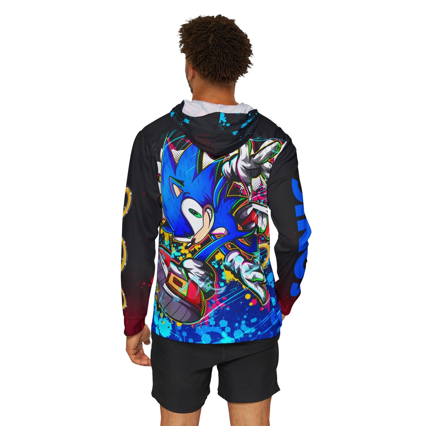 Blue Blur all over print hoodie