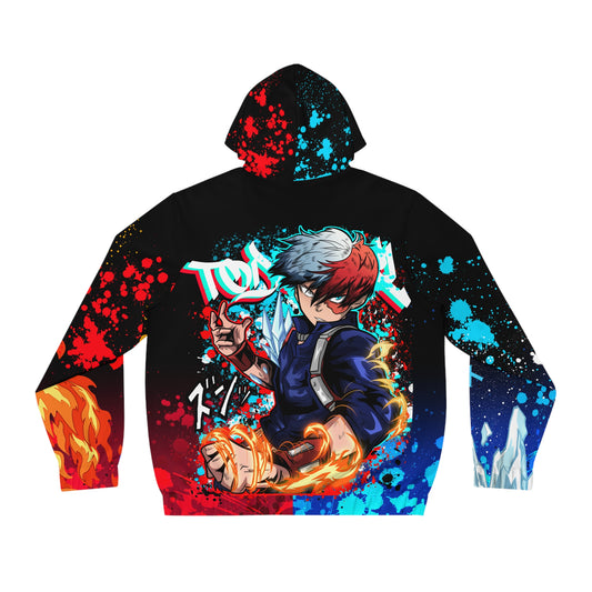 Half and half all over print hoodie