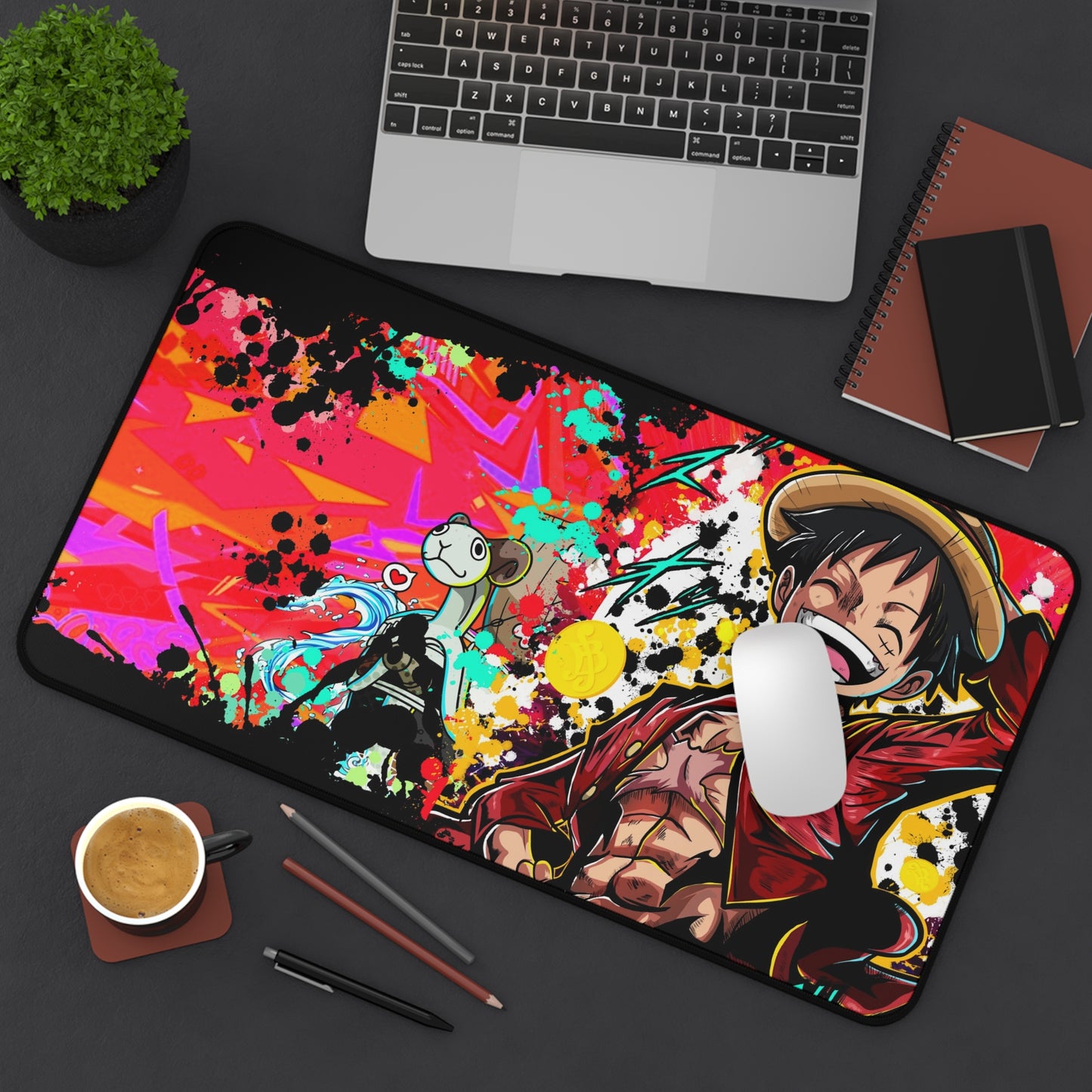 Straw hat hero desk mat