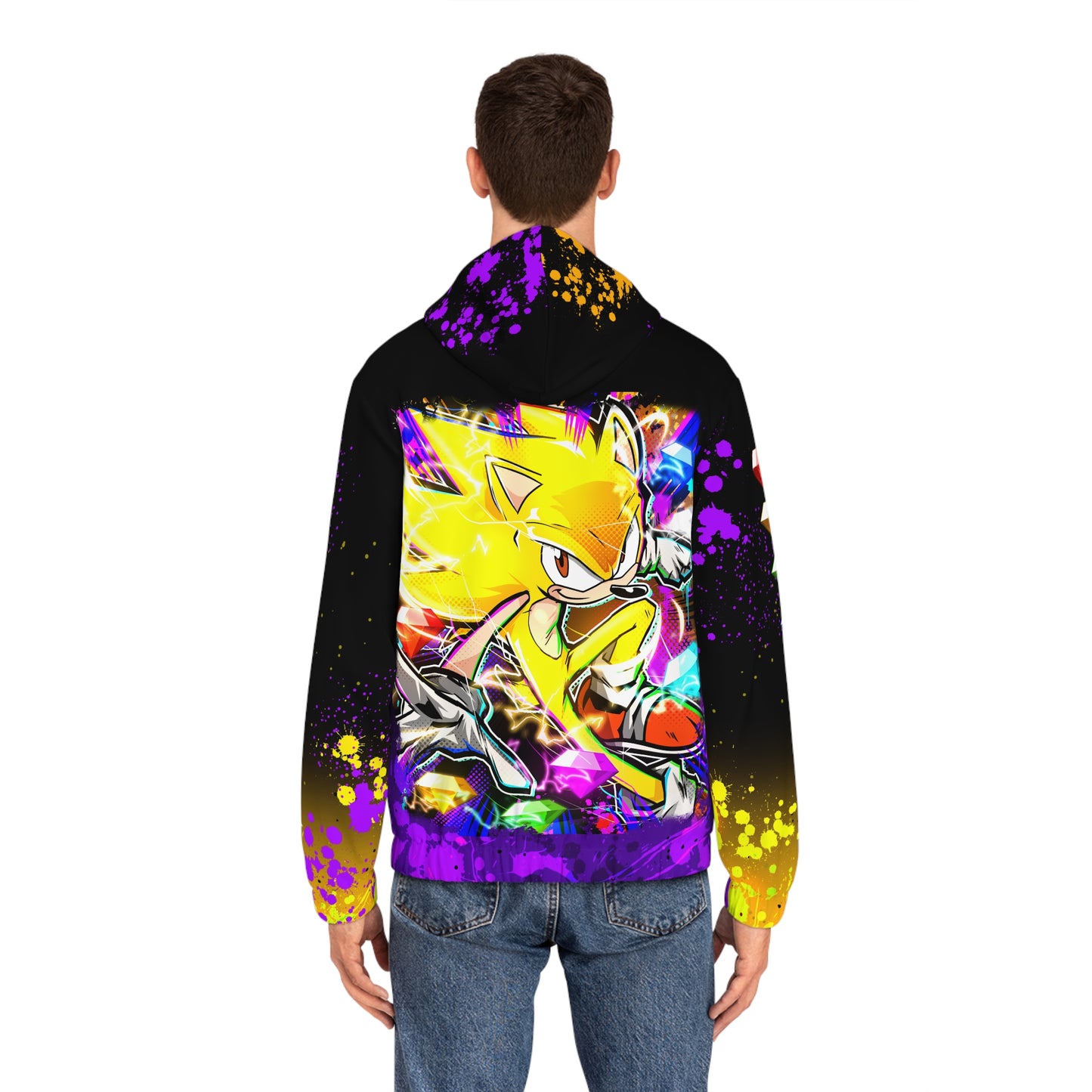 Golden Blur all over print hoodie