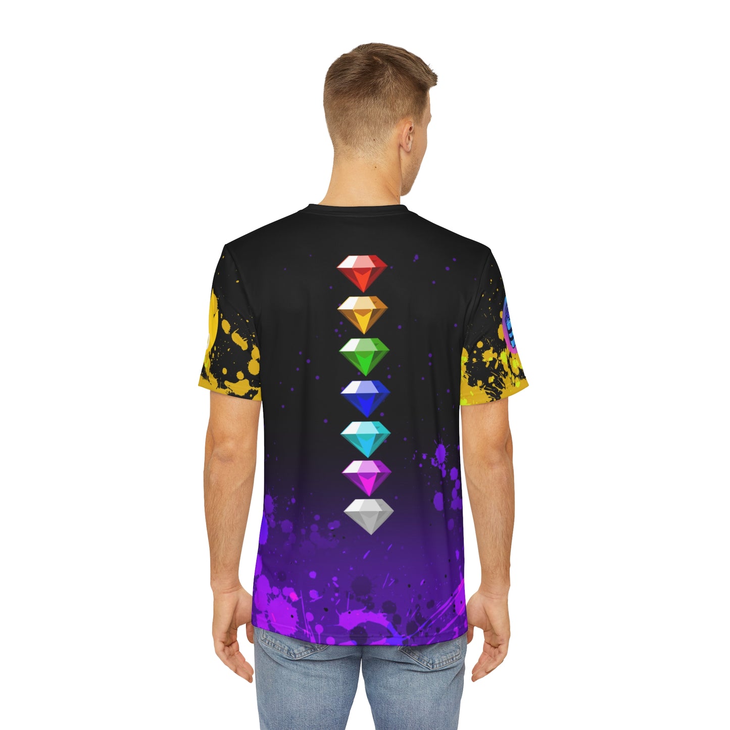 Golden Blur all over print shirt