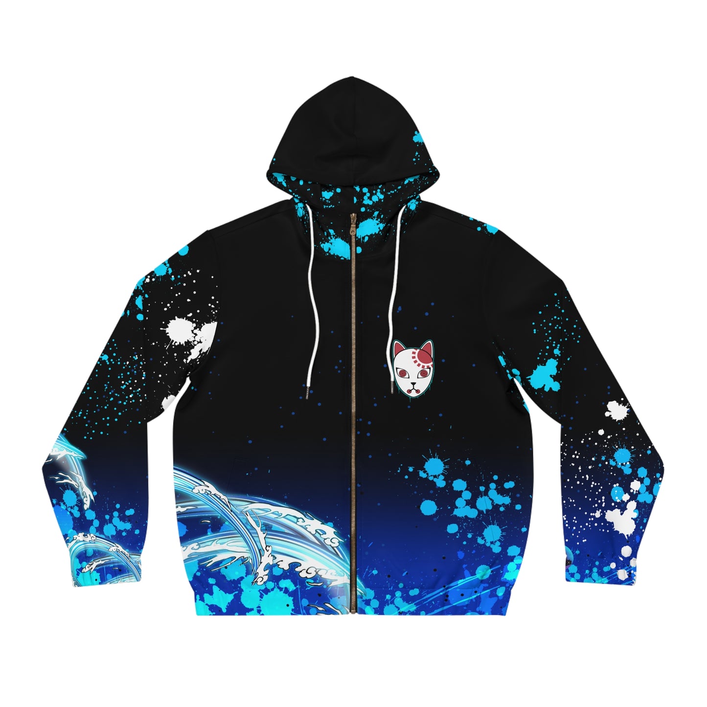 Ways of water all over print hoodie