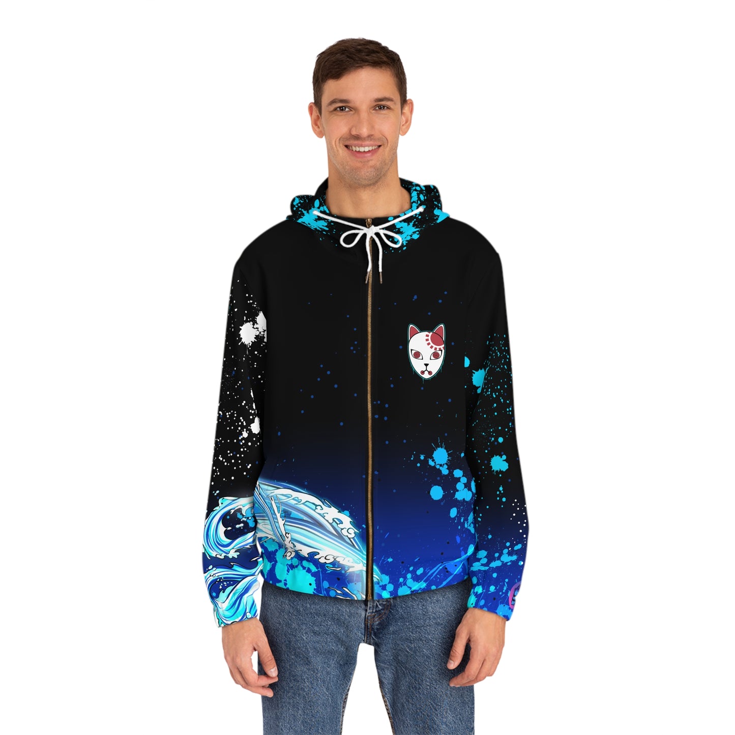 Ways of water all over print hoodie