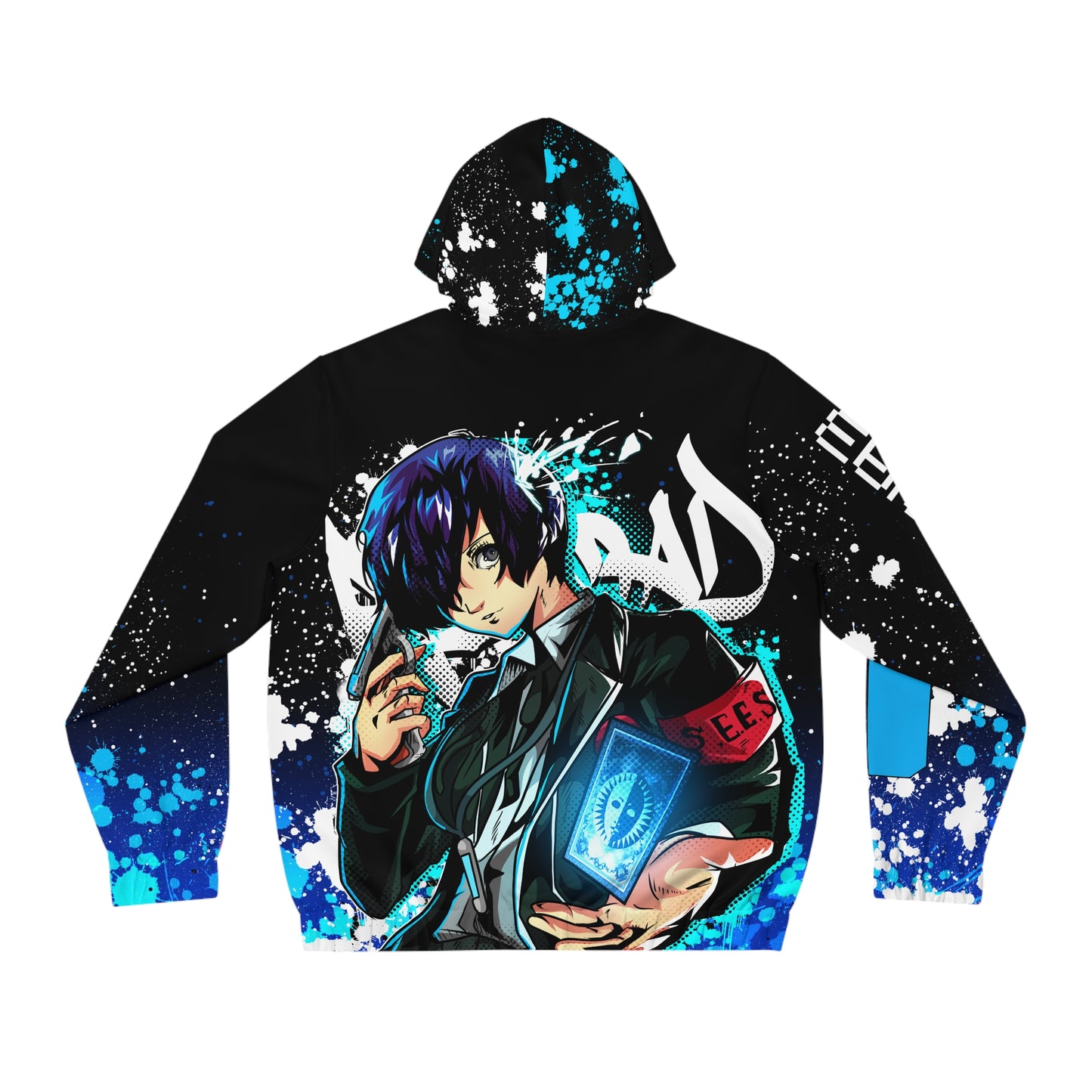 No fear all over print hoodie