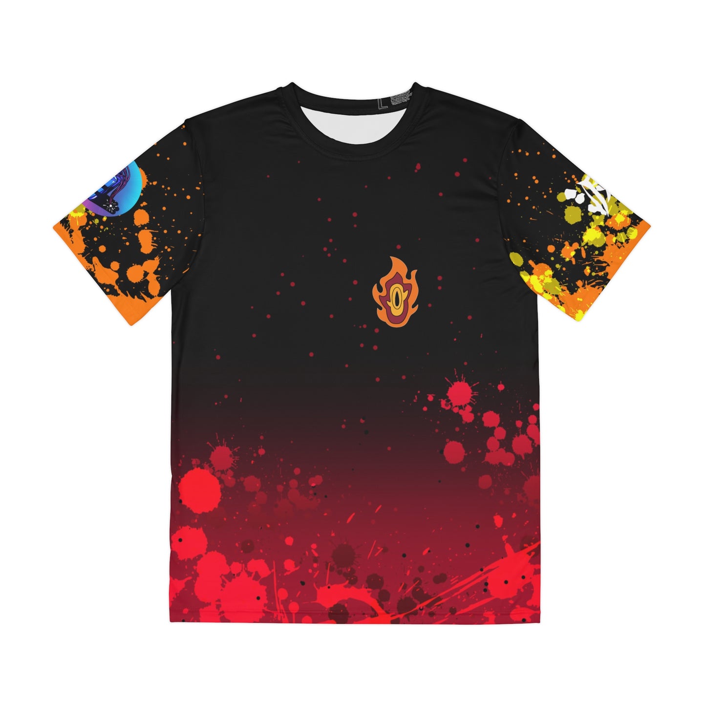 Heart a blaze all over print shirt