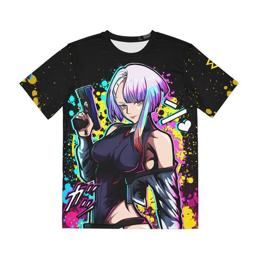 Cyber lady all over print shirt