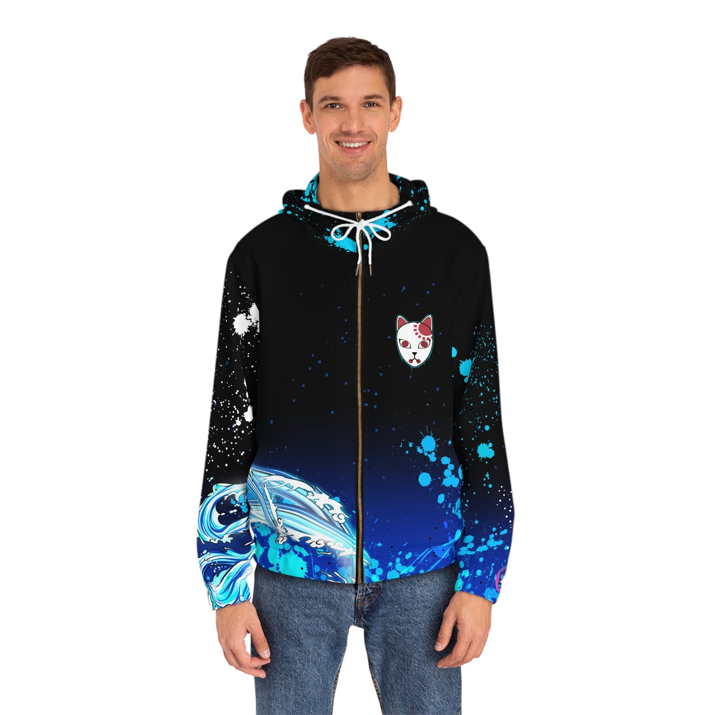 Ways of water all over print hoodie