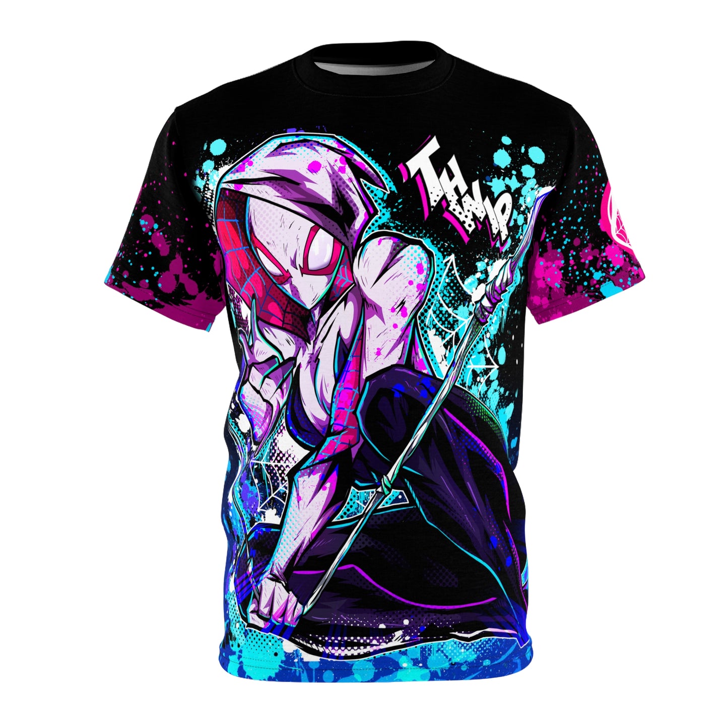 Flow of spiders all over print shirt