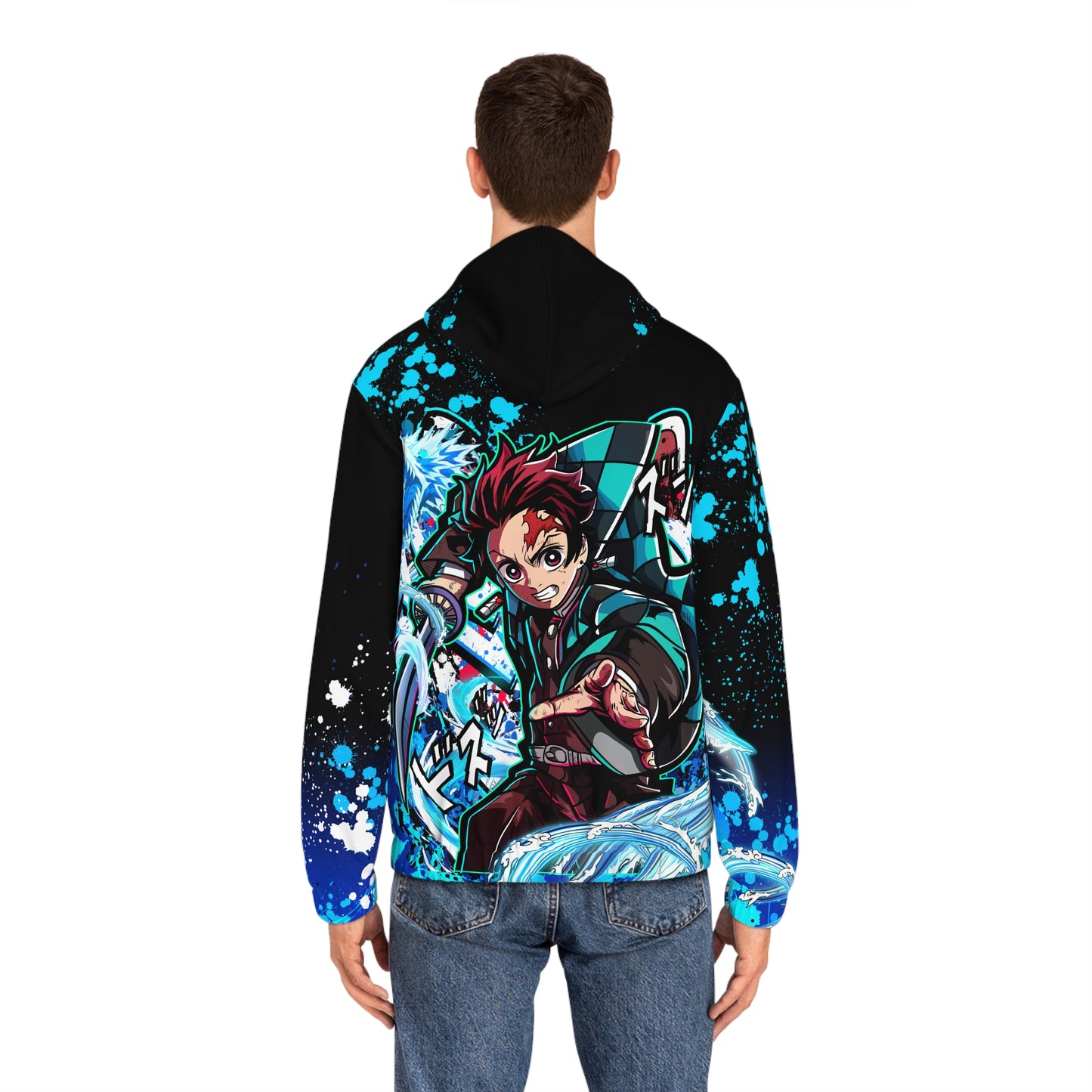 Ways of water all over print hoodie