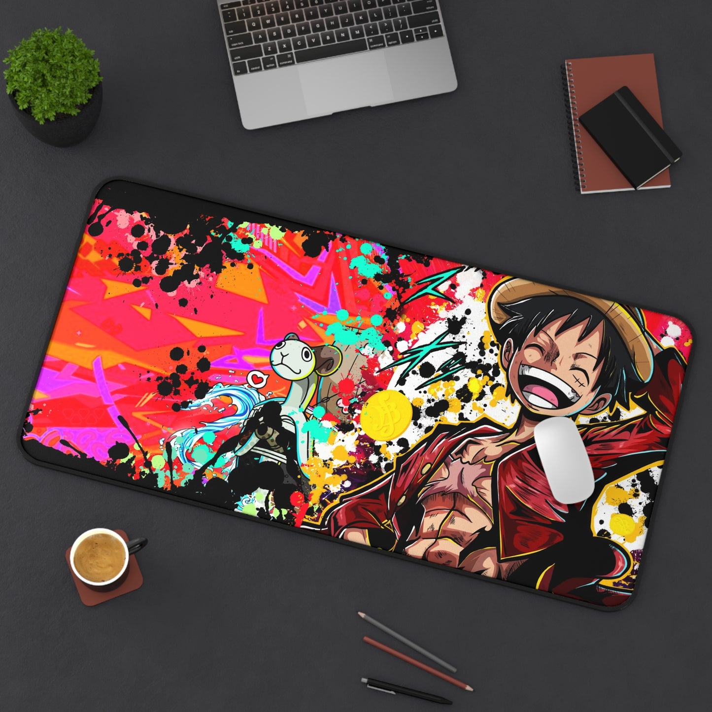 Straw hat hero desk mat