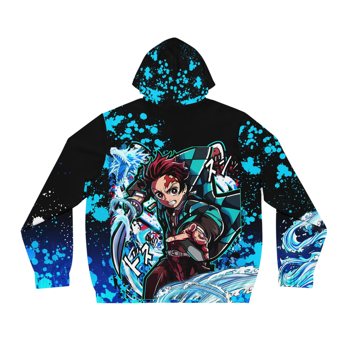 Ways of water all over print hoodie