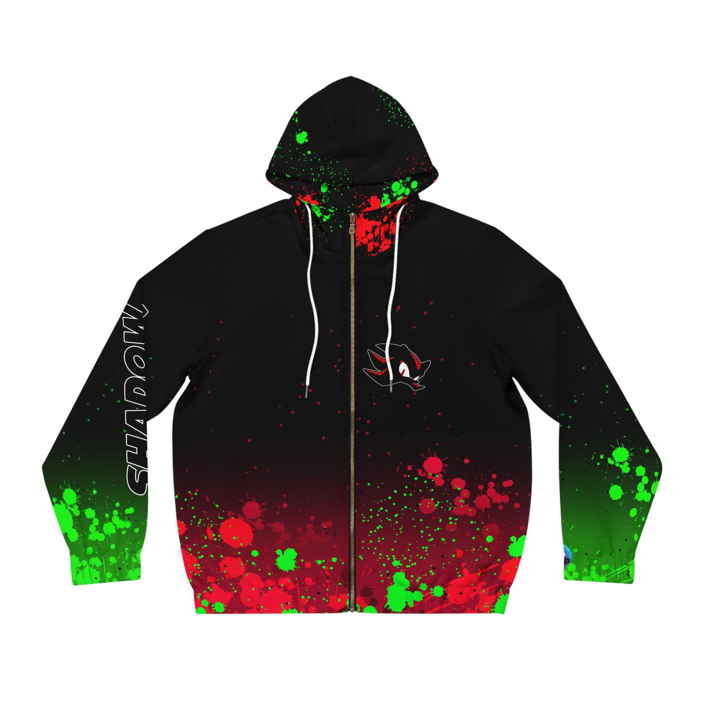 Black Blur all over print hoodie