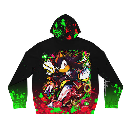 Black Blur all over print hoodie