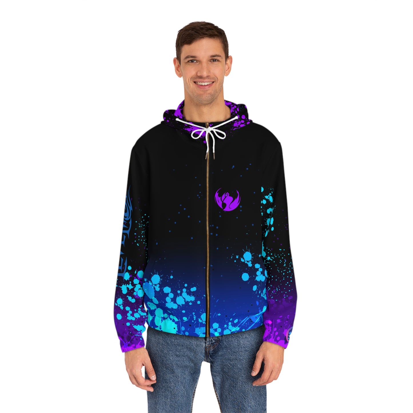 System user all over print hoodie