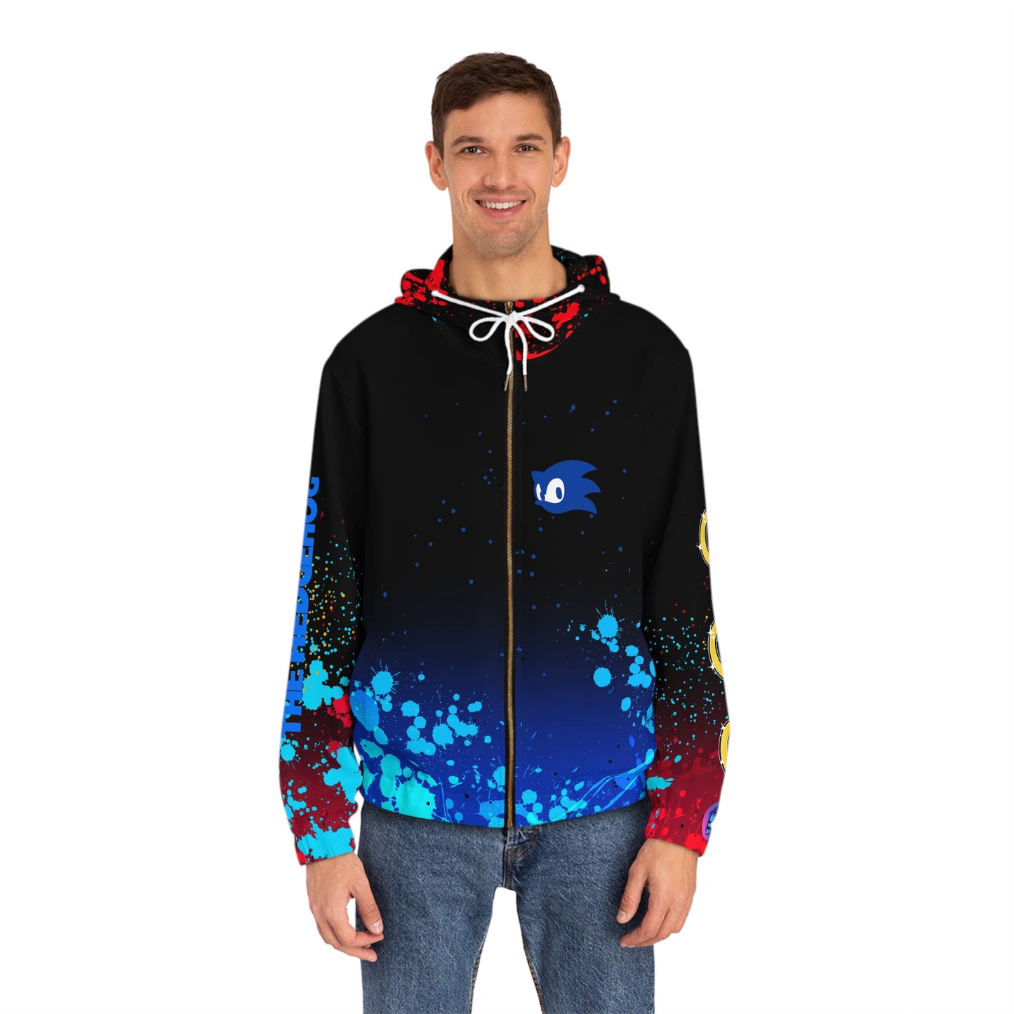 Blue Blur all over print hoodie
