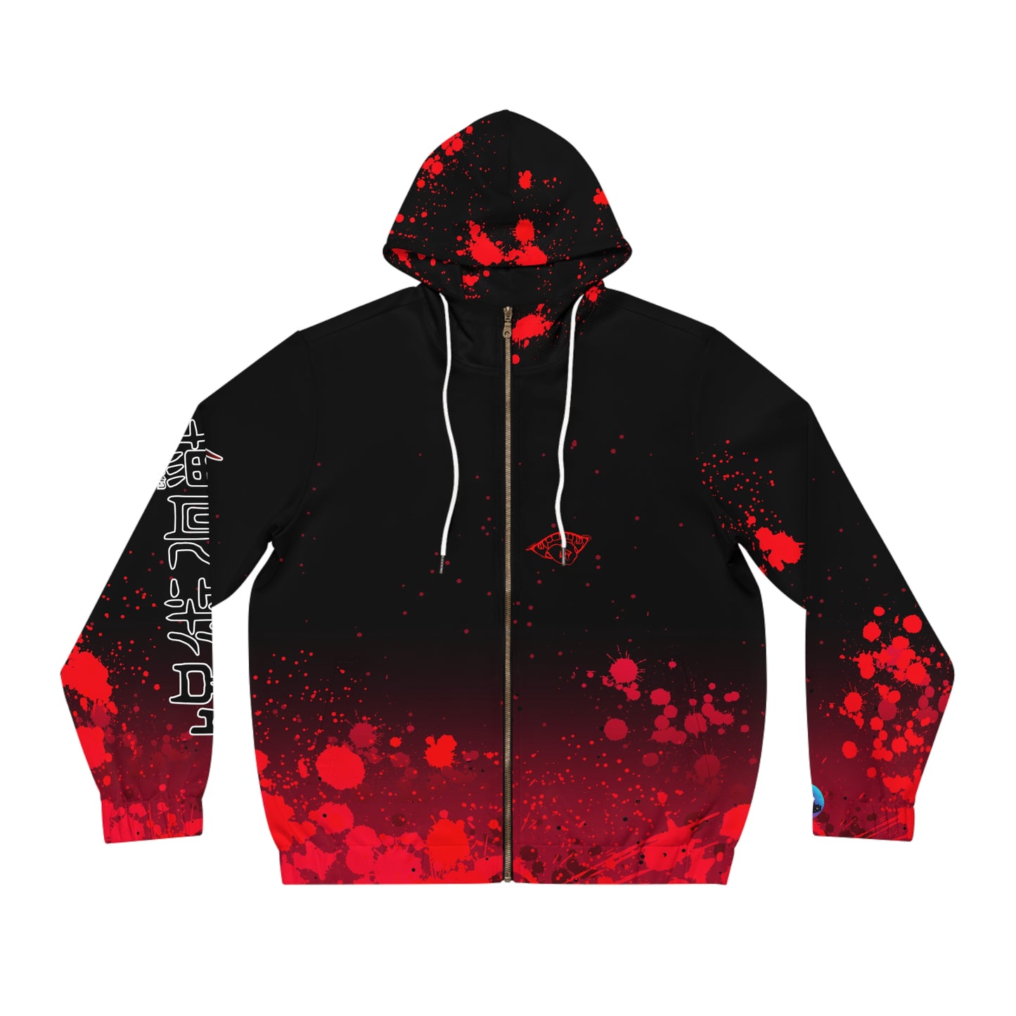 Demon finger all over print hoodie