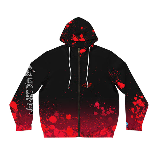 Demon finger all over print hoodie