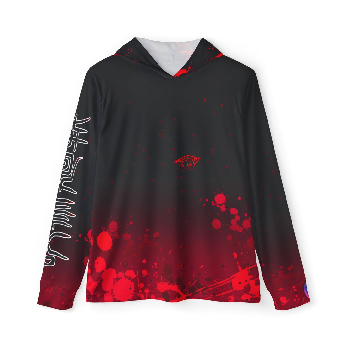 Demon finger all over print hoodie