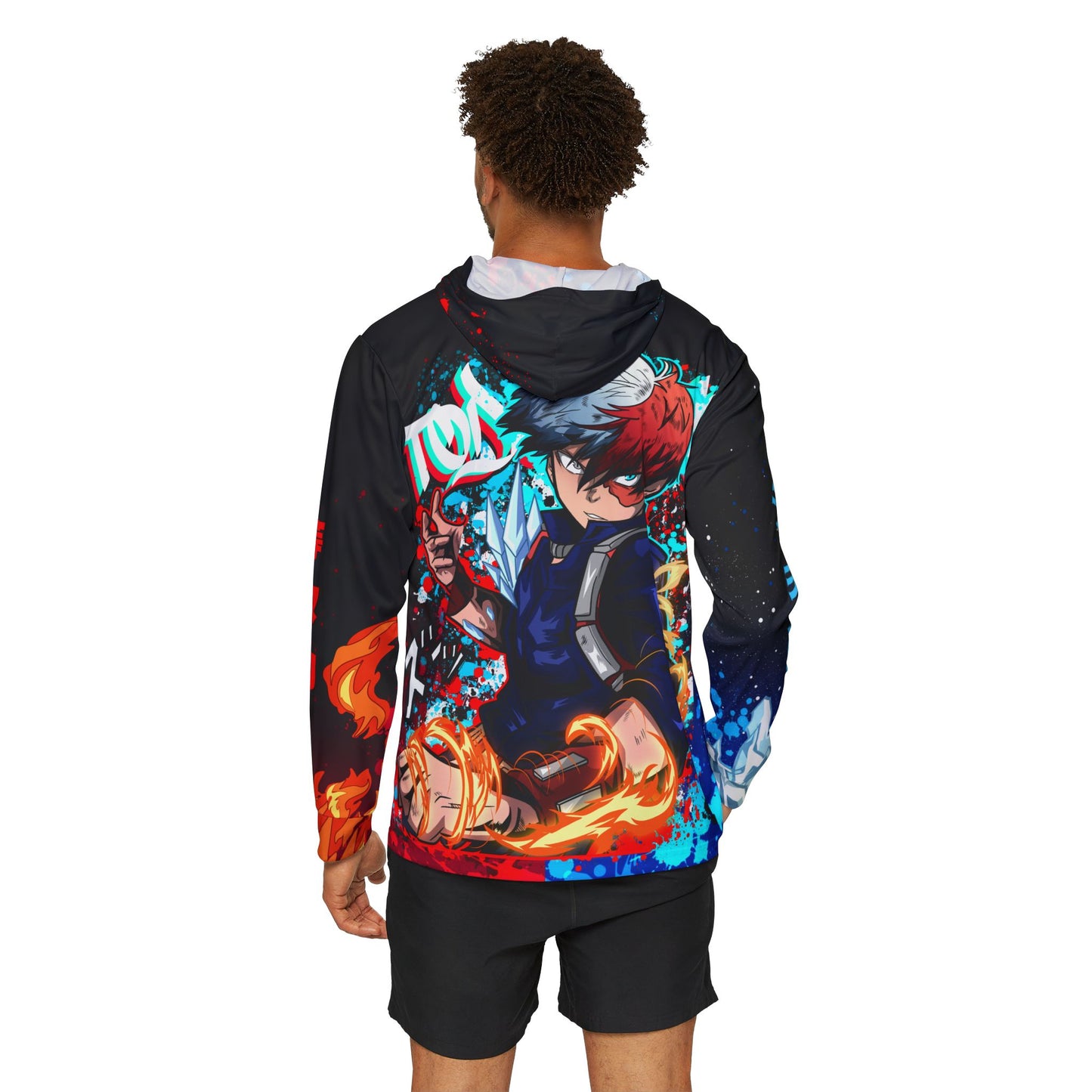 Half and half all over print hoodie