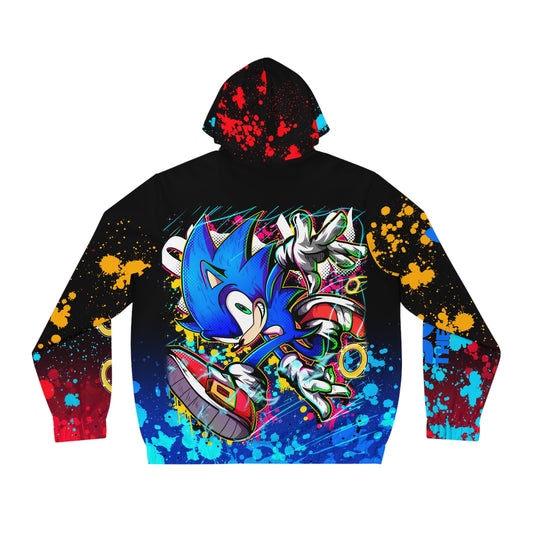 Blue Blur all over print hoodie