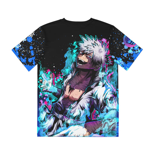 Keeper of the blue flame evolved all over print shirt