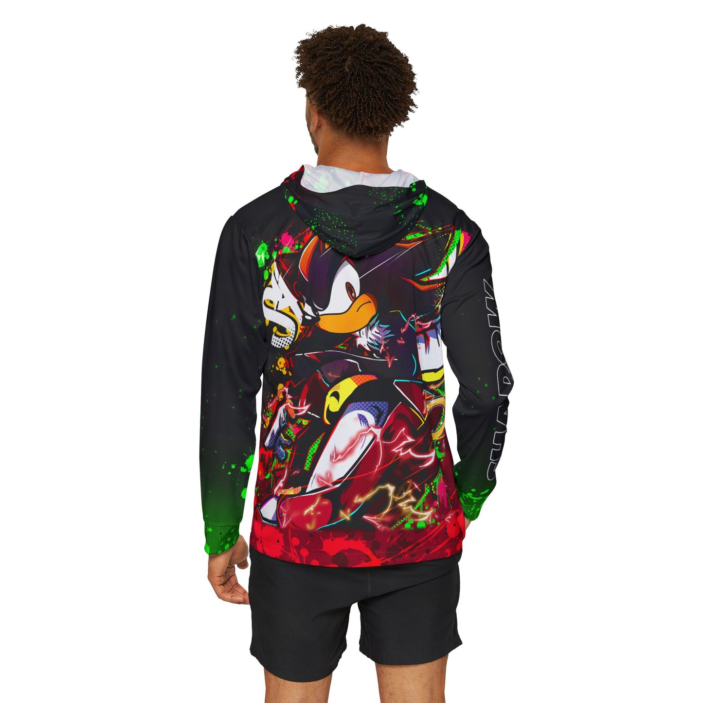 Black Blur all over print hoodie